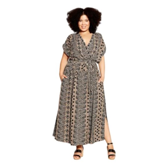 NEW with Tags AVENUE Havana Maxi Dress Viva la Vida Sand Size 30/32 - Picture 1 of 9